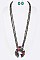 Navajo Beads Squash Blossom Long Necklace Set