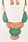 HAMMERED LINK BIB NECKLACE SET