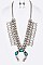 Squash Blossom Statement Necklace Set