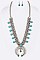 Turquoise Squash Blossom Statement Necklace Set