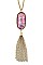 TASSEL PENDANT OPAL STONE NECKLACE SET