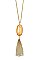 TASSEL PENDANT OPAL STONE NECKLACE SET