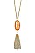 TASSEL PENDANT OPAL STONE NECKLACE SET