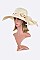 Pack of 6 Beaded Ribbon Straw Floppy Hat Set