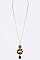 Stylish Crystal Mix Druzy Celluloid Pendant Necklace LA-N6108