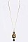 Stylish Crystal Mix Druzy Celluloid Pendant Necklace LA-N6108