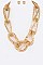 Chain Link Coil Statement Necklace Set