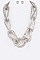 Chain Link Coil Statement Necklace Set