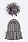 Stylish Raccoon Fur PomPom Knit Beanie LA-EMH8574