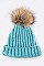 Fashionable Raccoon Fur PomPom Wool Beanie LA-EMH8589DD