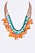 Stylish Mix Stones & Beads Layer Necklace LA-184105