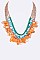 Stylish Mix Stones & Beads Layer Necklace LA-184105