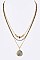 Stylish Convertible Mix Layer Stone Pendant Necklace LAN6140