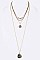Stylish Convertible Mix Layer Stone Pendant Necklace LAN6140