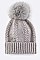 Stylish Raccoon Fur Pom Pom Cashmere Beanie