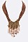 HOOPS & FRINGE BEADS LAYER NECKLACE