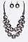 METAL HOOPS NECKLACE SET