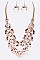 METAL HOOPS NECKLACE SET
