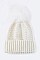 Stylish Raccoon Fur Pom Pom Cashmere Beanie