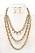 MULTI ROW BEAD ACCENT NECKLACE SET