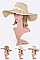 Pack of 12 Straw Floppy Hat Set