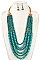 MULTI BEAD ELONGATED NECKLACE SET