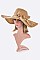 Pack of 6 Large Bow Floppy Straw Hat Set