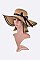 Pack of 6 Stripe Classy Straw Floppy Hat Set