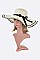 Pack of 6 Stripe Classy Straw Floppy Hat Set