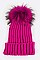 Stylish Raccoon Fur PomPom Knit Beanie LA-EMH8574