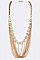 Long Fringe Chain Crystal Necklace Set