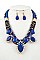 RHINESTONE ROPE BIB NECKLACE SET
