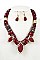 RHINESTONE ROPE BIB NECKLACE SET