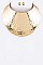 Posh Iconic Hammered Metal Bib Choker Set LA-KS7014Z