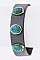 Fashionable Gem Stone Leather Cuff LA-B6081