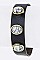 Fashionable Gem Stone Leather Cuff LA-B6081