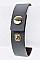 Fashionable Gem Stone Leather Cuff LA-B6081