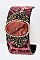 Center Stone Leather Cuff LA-JCB1130