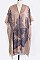 Crinkle Tribal Print Kimono Cardigan