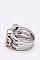 Multi Color Texture Cubic Zirconia Ring LAGKL986