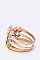 Hamsa Cubic Zirconia Tri-Tone Ring Set Hamsa CZ Tri-Tone Ring Set LAGKP275R