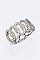 Cubic Zirconia Loopy Chain Fashion Ring LACW1787