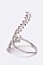 Elegant Leaf CZ Adjustable Ring LARS2256