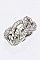 Cubic Zirconia Chunky Chain Statement Ring LACW1792