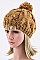 Stylish Pom Pom Knit Painter Beanie LA-ZZM011229