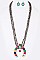 NAVAJO BEADS SQUASH BLOSSOM STATEMENT NECKLACE SET