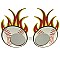 Pack of 12 Fire Balls Novelty Sunglasses