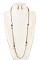 LONG HAMMERED METAL STONE NECKLACE SET