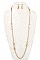 LONG HAMMERED METAL STONE NECKLACE SET