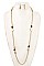 LONG HAMMERED METAL STONE NECKLACE SET